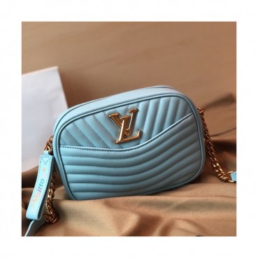 Louis Vuitton 2019 Leather New Wave Camera Shouder Bag,21.5cm - 루이비통 2019 레더 뉴웨이브 카메라 숄더백 ,M53863,LOUB1401,21.5cm,스카이블루