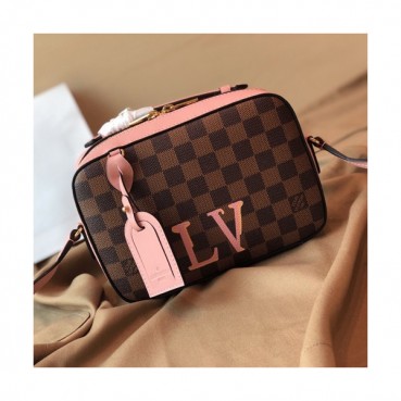 Louis Vuitton 2019 Saintonge Camera Shoulder Bag,22cm - 루이비통 2019 생통주 카메라 숄더백 M43555,LOUB1365 ,22cm,브라운+핑크