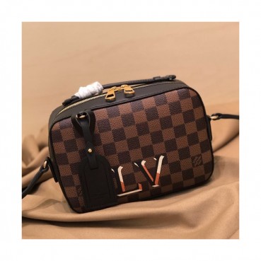 Louis Vuitton 2019 Saintonge Camera Shoulder Bag,22cm - 루이비통 2019 생통주 카메라 숄더백 M43555,LOUB1364 ,22cm,브라운+블랙