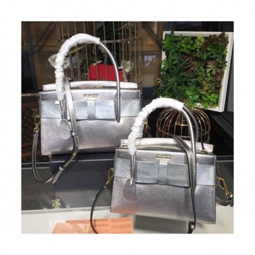 MiuMiu 2019 Women Tote Shoulder Bag ,26 / 29cm - 미우미우 2019 여성용 토트 숄더백,5BA056 / 5BA055, MIUB0267 , 26/29cm,실버
