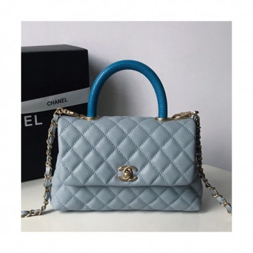 Chanel 2019 Coco Chain Handle Shoulder Bag,23/28CM - 샤넬 2019 코코 체인 핸들 숄더백,CHAB0755,23/28CM,연블루