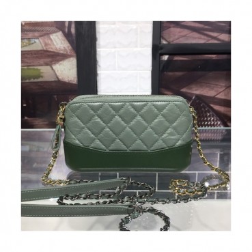 Chanel Women Gabrielle Leather Chain Shoulder Bag ,18CM - 샤넬 여성용 가브리엘 레더 체인 숄더백,CHAB0727,18CM,그린