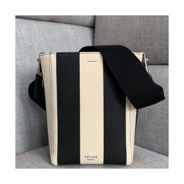 Celine Canvas & Leather Sangle Small Shoulder Bag,25CM - 셀린느 캔버스&레더 상글 스몰 숄더백 ,77426