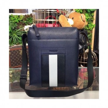 Bally 2019 Leather Shoulder Bag,27cm  - 발리 2019 레더 남성용 숄더백 BALB0023,27cm,네이비