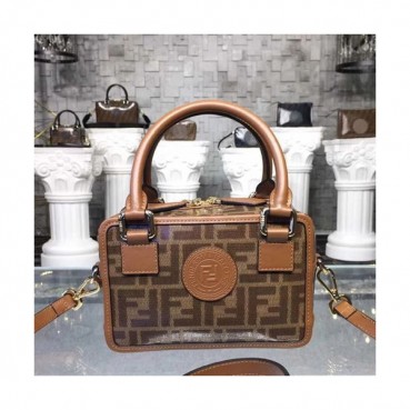 Fendi 2019 Boston Mini Tote Shoulder Bag,19cm - 펜디 2019 여성용 보스턴 미니 토트 숄더백 FENB0404,19CM,브라운+카멜