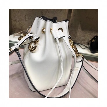 Fendi 2019 Mon Tresor Bucket Shoulder Bag ,18CM - 펜디 2019 몬 트레조 버킷 숄더백  FENB0392,18CM,화이트