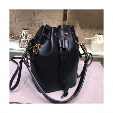 Fendi 2019 Mon Tresor Bucket Shoulder Bag ,18CM - 펜디 2019 몬 트레조 버킷 숄더백  FENB0390,18CM,블랙