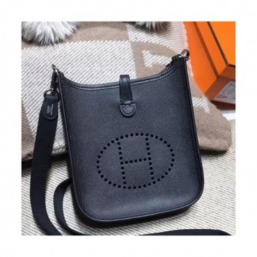 Hermes Evelyne Epsom Leather Mini Shoulder Bag,17cm - 에르메스 에블린 엡송 레더 여성용 미니 숄더백 HERB0727,17cm,핫핑크