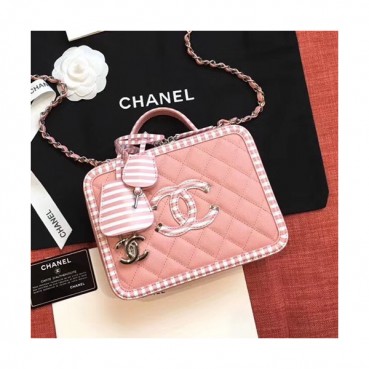 Chanel Women Leather Tote Shoulder Bag ,21CM - 샤넬 여성용 레더 토트 숄더백,CHAB0710,21CM,핑크