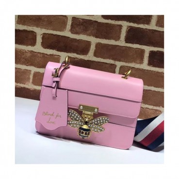 Gucci Queen Margaret Leather Shoulder Bag,25CM - 구찌 퀸 마가렛 레더 숄더백 476542,GUB0607,25cm,핑크