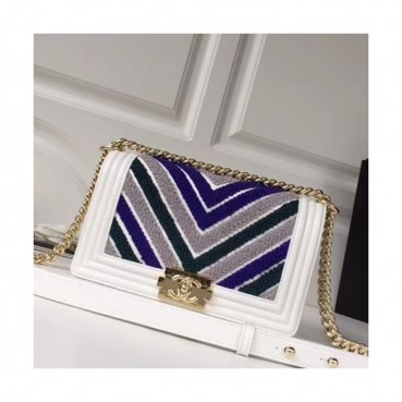 Chanel Leboy Leather Chain Shoulder Bag  ,25CM - 샤넬 르보이 레더 체인 숄더백  CHAB0693,25CM,화이트