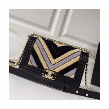 Chanel Leboy Leather Chain Shoulder Bag  ,25CM - 샤넬 르보이 레더 체인 숄더백  CHAB0692,25CM,블랙