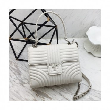 Prada 2019 Tote Shoulder Bag,26cm - 프라다 2019 여성용 토트 숄더백 ,PRAB0042,26cm,화이트