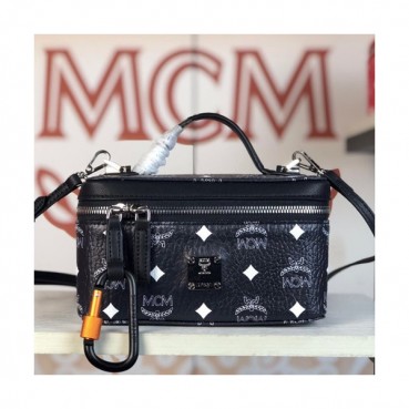 MCM 2019 Visetos Tote Shoulder Bag,20cm - 엠씨엠 2019 여성용 비세토스 토트 숄더백 MCMB0275, 20cm,블랙