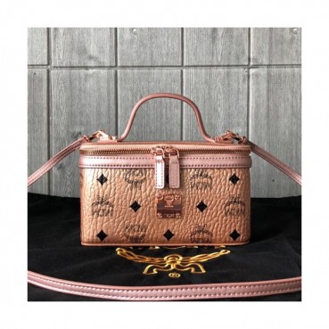 MCM 2019 Visetos Tote Shoulder Bag,20cm - 엠씨엠 2019 여성용 비세토스 토트 숄더백 MCMB0270, 20cm,로즈골드