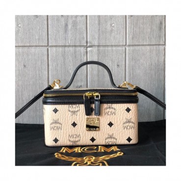 MCM 2019 Visetos Tote Shoulder Bag,20cm - 엠씨엠 2019 여성용 비세토스 토트 숄더백 MCMB0269, 20cm,베이지