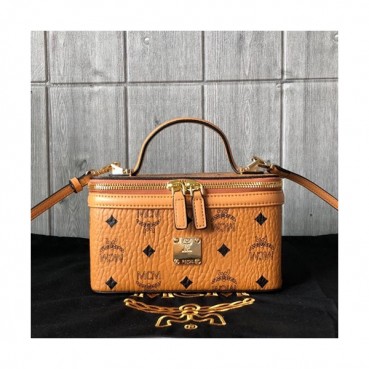 MCM 2019 Visetos Tote Shoulder Bag,20cm - 엠씨엠 2019 여성용 비세토스 토트 숄더백 MCMB0267, 20cm,브라운