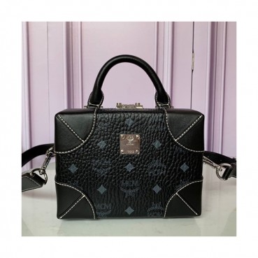 MCM 2019 Berlin Tote Shoulder Bag,19cm - 엠씨엠 2019 여성용 베를린 토트 숄더백 MCMB0213, 19cm,블랙