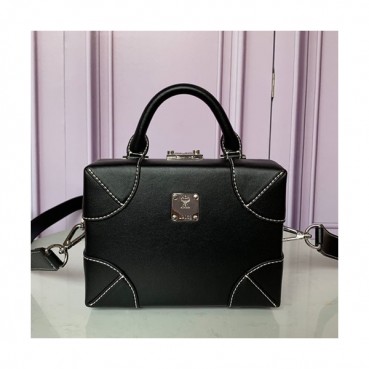 MCM 2019 Berlin Tote Shoulder Bag,19cm - 엠씨엠 2019 여성용 베를린 토트 숄더백 MCMB0211, 19cm,블랙