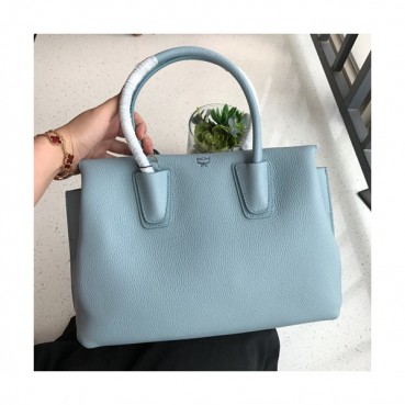 MCM 2019 Milla Leather Tote Shoulder Bag,31cm - 엠씨엠 2019 여성용 밀라 레더 토트 숄더백 MCMB0209, 31cm,연블루