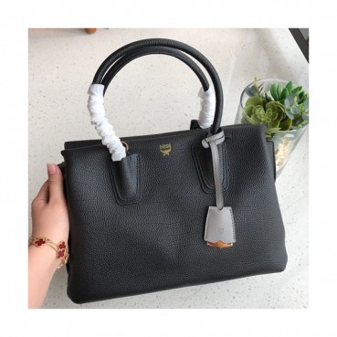 MCM 2019 Milla Leather Tote Shoulder Bag,31cm - 엠씨엠 2019 여성용 밀라 레더 토트 숄더백 MCMB0208, 31cm,블랙