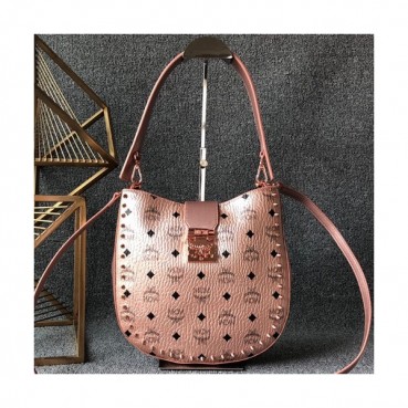 MCM 2019 Patricia Visetos Tote Shoulder Bag,26cm - 엠씨엠 2019 패트리샤 비세토스 여성용 토트 숄더백 MCMB0151, 26cm,로즈골드