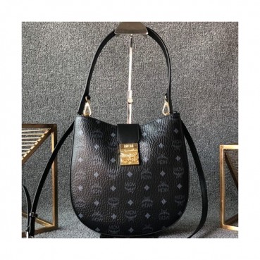 MCM 2019 Patricia Visetos Tote Shoulder Bag,26cm - 엠씨엠 2019 패트리샤 비세토스 여성용 토트 숄더백 MCMB0146, 26cm,블랙