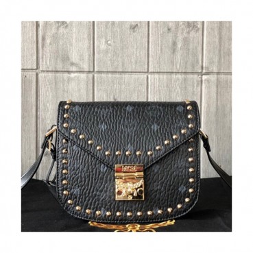 MCM 2019 Visetos Shoulder Bag,20cm - 엠씨엠 2019 비세토스 여성용 숄더백 MCMB0142, 20cm,블랙