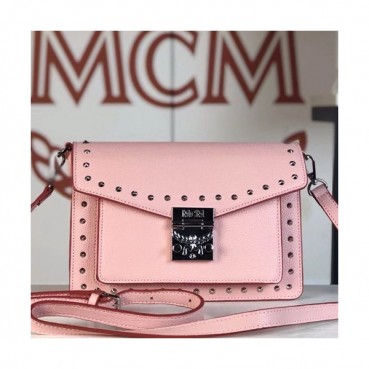 MCM Patricia Leather Shoulder Bag,22.5cm - 엠씨엠 패트리샤 레더 여성용 숄더백 MCMB0128, 22.5cm,핑크