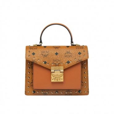 MCM 2019 Patricia Visetos Tote Shoulder Bag,27cm - 엠씨엠 2019 패트리샤 비세토스 여성용 토트 숄더백 MCMB0126, 27cm,브라운