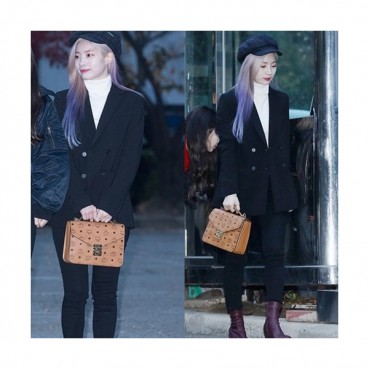 [트와이스 다현 가방]MCM 2019 Patricia Visetos Tote Shoulder Bag,25cm - 엠씨엠 2019 패트리샤 비세토스 여성용 토트 숄더백 MCMB0125, 25cm,브라운 