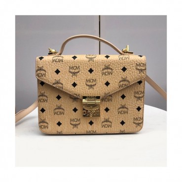 MCM 2019 Patricia Visetos Tote Shoulder Bag,25cm - 엠씨엠 2019 패트리샤 비세토스 여성용 토트 숄더백 MCMB0121, 25cm,베이지