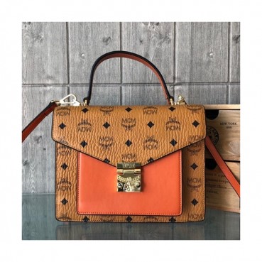 MCM 2019 Patricia Visetos Tote Shoulder Bag,27.5cm - 엠씨엠 2019 패트리샤 비세토스 여성용 토트 숄더백 MCMB0119, 27.5cm,브라운