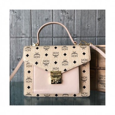 MCM 2019 Patricia Visetos Tote Shoulder Bag,27.5cm - 엠씨엠 2019 패트리샤 비세토스 여성용 토트 숄더백 MCMB0117, 27.5cm,베이지