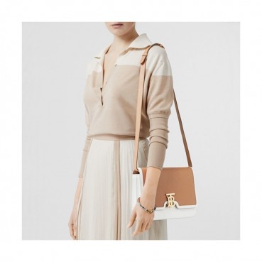Burberry 2019 TB Shoulder Bag, 21cm - 버버리 2019 TB 여성용 숄더백,BURB0287,21cm,베이지+화이트