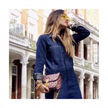 Dior 2019 Oblique Addict Leather Chain Shoulder Bag,24CM - 디올 2019 오블리크 어딕트 여성용 레더 체인 숄더백  DIOB0198,24CM,레드