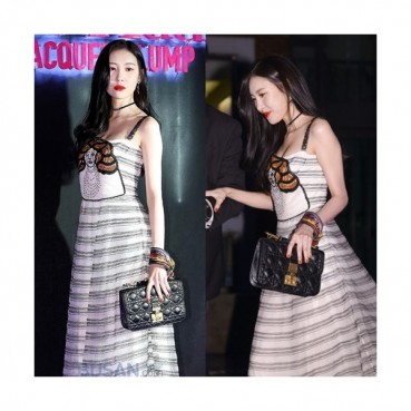 Dior 2019 Addict Leather Chain Shoulder Bag ,24CM - 디올 2019 어딕트 여성용 레더 체인 숄더백 DIOB0195,24cm,블랙 