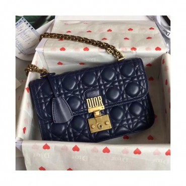 Dior 2019 Addict Leather Chain Shoulder Bag ,24CM - 디올 2019 어딕트 여성용 레더 체인 숄더백 DIOB0192,24cm,네이비