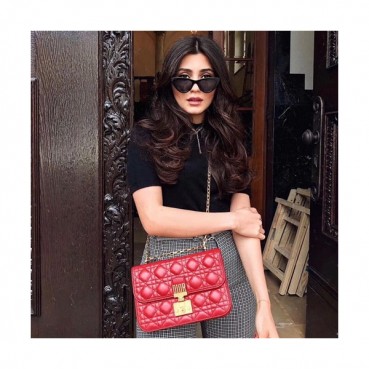 Dior 2019 Addict Leather Chain Shoulder Bag ,24CM - 디올 2019 어딕트 여성용 레더 체인 숄더백 DIOB0191,24cm,레드