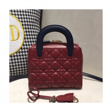 Dior 2019 Leather Tote Shoulder Bag ,19.5CM - 디올 2019 여성용 레더 토트 숄더백 DIOB0190,19.5cm,레드