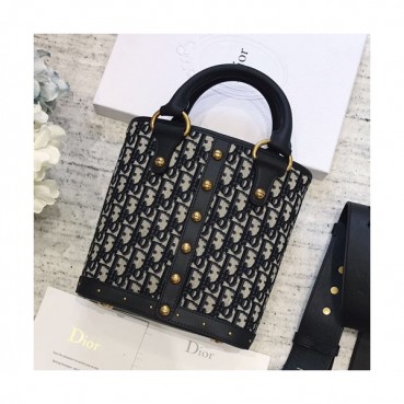 Dior 2019 Tote Shoulder Bag ,23CM - 디올 2019 여성용 토트 숄더백 DIOB0171,23cm,블랙