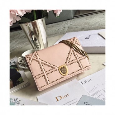 Dior 2019 Dior Rama Leather Chain Shoulder Bag ,19CM - 디올 2019 디올라마 레더 여성용 체인 숄더백 DIOB0168,19cm,연핑크