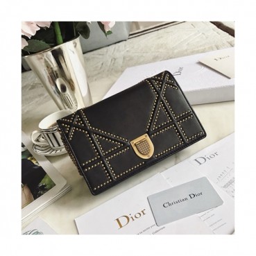 Dior 2019 Dior Rama Leather Chain Shoulder Bag ,19CM - 디올 2019 디올라마 레더 여성용 체인 숄더백 DIOB0167,19cm,블랙