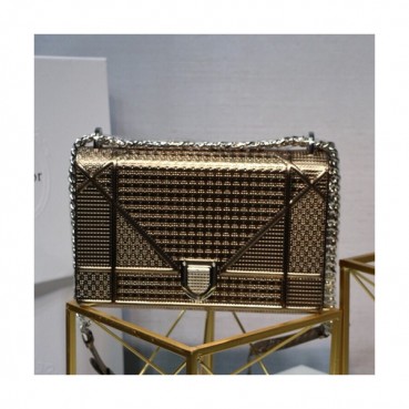 Dior 2019 Dior Rama Leather Chain Shoulder Bag ,25CM - 디올 2019 디올라마 레더 여성용 체인 숄더백 DIOB0166,25cm,옐로우골드