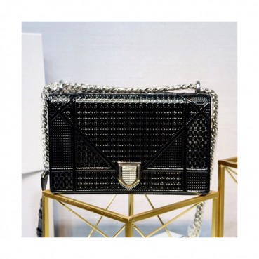 Dior 2019 Dior Rama Leather Chain Shoulder Bag ,25CM - 디올 2019 디올라마 레더 여성용 체인 숄더백 DIOB0163,25cm,블랙