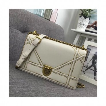 Dior 2019 Dior Rama Leather Chain Shoulder Bag ,25CM - 디올 2019 디올라마 레더 여성용 체인 숄더백 DIOB0159,25cm,화이트