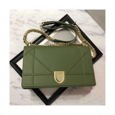 Dior 2019 Dior Rama Leather Chain Shoulder Bag ,25CM - 디올 2019 디올라마 레더 여성용 체인 숄더백,DIOB0154,25CM,그린