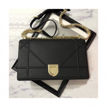 Dior 2019 Dior Rama Leather Chain Shoulder Bag ,25CM - 디올 2019 디올라마 레더 여성용 체인 숄더백,DIOB0153,25CM,블랙