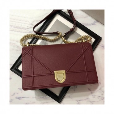 Dior 2019 Dior Rama Leather Chain Shoulder Bag ,25CM - 디올 2019 디올라마 레더 여성용 체인 숄더백,DIOB0152,25CM,와인