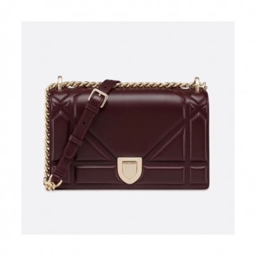 Dior 2019 Dior Rama Archicannage Leather Chain Shoulder Bag ,25CM - 디올 2019 디올라마 Archicannage 레더 여성용 체인 숄더백,DIOB0150,25CM,와인